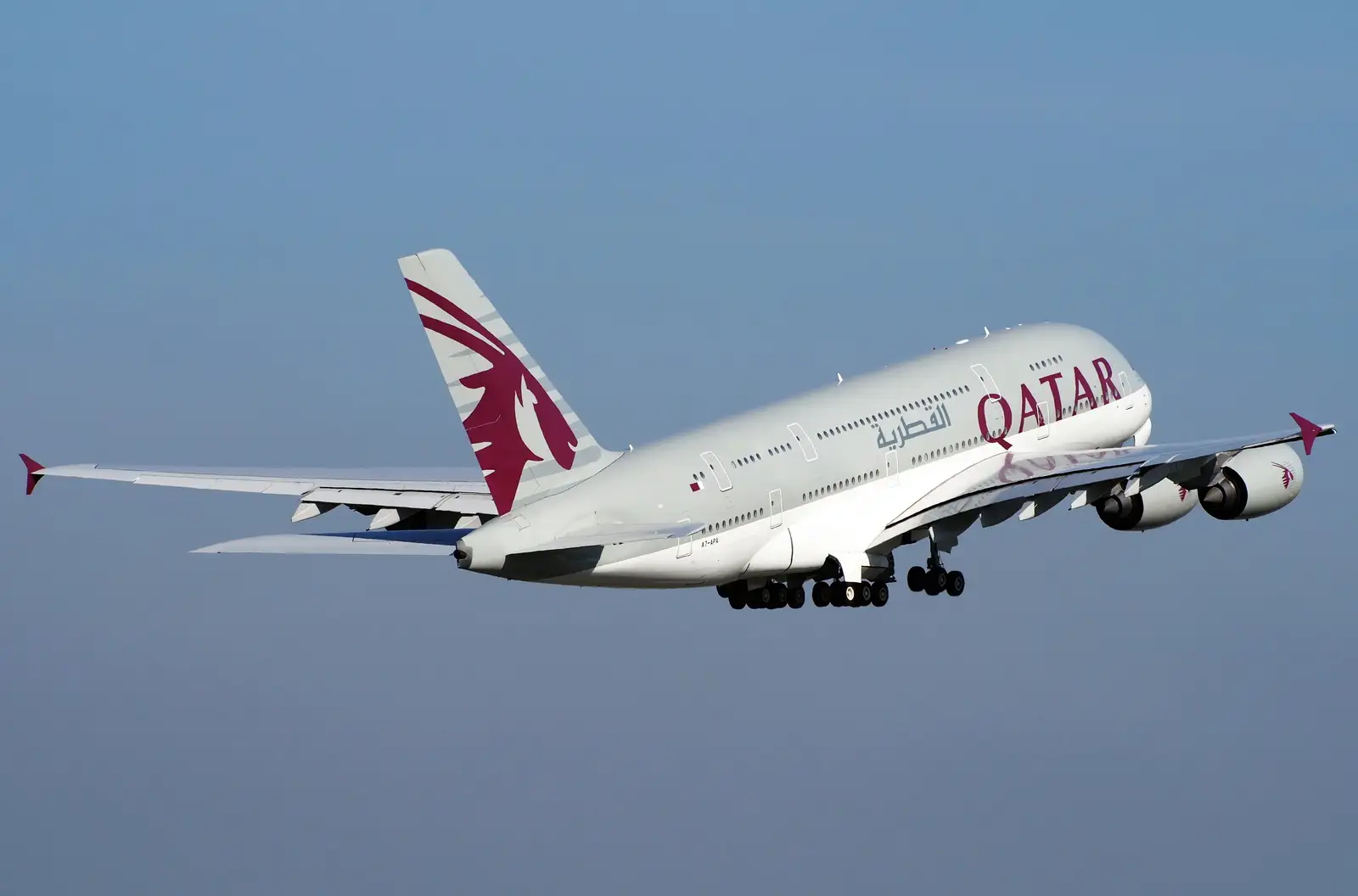 Quatar Flugzeug in der Luft
